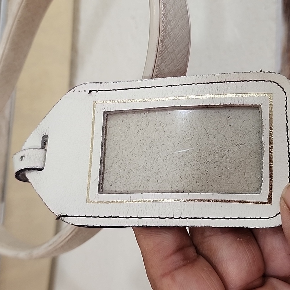 Vintage Samsonite Silhouette Cream Honeymoon Strap   Square Luggage - Picture 13 of 13
